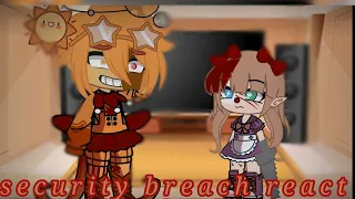 security breach react to the Afton family part 2/? Elizabeth afton