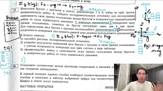 Используя брусок с крючком и нитью, динамометры 1 и 2, набор из трёх грузов, направляющую - №27370