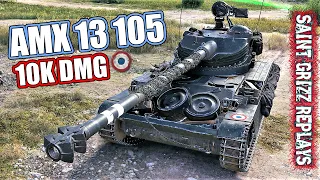 WoT AMX 13 105 Gameplay ♦ Gutsy 10k Dmg ♦ Light Tank Review