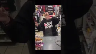cashier on drugs is so out of it, customers discuss calling cops for his own safety