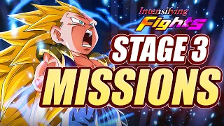 ALL MISSIONS! HOW TO BEAT INTENSIFYING FIGHTS STAGE 3 GUIDE!! | DBZ: Dokkan Battle