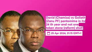 David (Chamisa) vs Goliath (Zanu PF) pantomime in 24 th year and not one token stone (reform) shot!