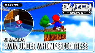 You can swim underneath Whomp's Fortress - Glitch Shorts (Super Mario 64 Glitch)