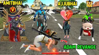 DJ Adam का बदला 😈 Ajjubhai Amitbhai Tonde Gamer and Laka Gaming Show me Emote 🥺 Garena Free Fire