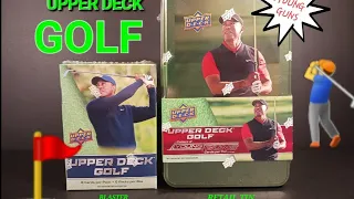 2024 UPPER DECK GOLF CARDS RETAIL TIN & BLASTER BOX BREAK LOOKING FOR YOUNG GUNS #golf #upperdeck