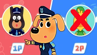 Who is the Best? Officer Dobermann or Little Duck - Help Officer to Win the Game - Babybus Games