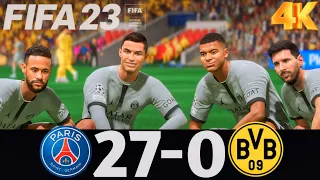 FIFA 23 - What Happen If Ronaldo Messi Neymar And Mbappe Play Together On PSG