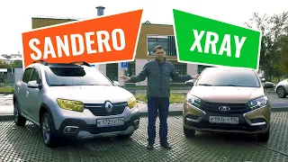 Lada Xray против Renault Sandero Stepway. Х-Рей лучше Сандеро Степвей?