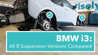 BMW i3: All Eight Suspension Versions Compared (including original vs LCI, standard vs sport)