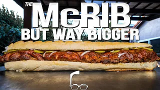 THE MCRIB AT HOME (JUST WAY BIGGER AND WAY BETTER THAN YOU'VE EVER HAD!) | SAM THE COOKING GUY