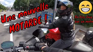 Sa 1ère fois à moto - Elle fait les 17 tournants en Chevreuse ! 😎