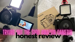 reviewing and trying out the $100 amazon camera!