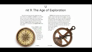 Unit 9 Chapter 3 Navigation in the Age of Exploration CKLA