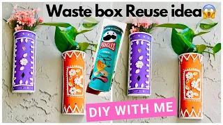 Beautiful wall decor from waste Box | How to make wall decor from waste box | Lippan art DIY