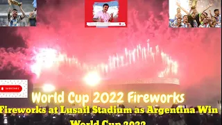 Fireworks Lusail Stadium as Argentina Win World Cup Final 2022 Qasir Shahbaz Official  #qatar #fifa