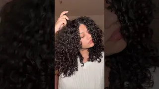 my curly hair routine 🌸 #shorts #viral #curlyhair #curls #grwm #beauty