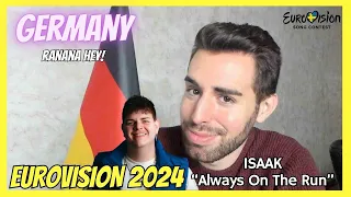 SPANISH REACTS 🇩🇪 ISAAK "ALWAYS ON THE RUN" | GERMANY EUROVISION 2024 | Live Reaction and Review!