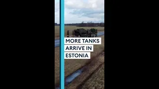 UK troops and tanks arrive in Estonia #Shorts