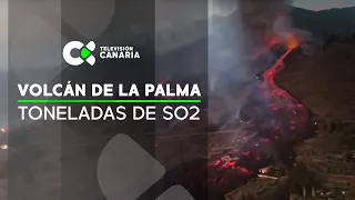 La erupción volcánica emite entre 7.997 y 10.665 toneladas de SO2 | Buenos días, Canarias