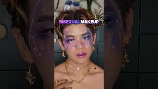 Makeup Inspired By Pride Flags 🩷💜💙 Bisexual Edition #makeup #lgbt #shorts