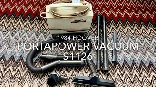 1984 Hoover Portapower Vacuum Cleaner S1126 For Free First Look