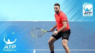 Marcelo Melo hit by huge Jack Sock forehand! | Nitto ATP Finals 2018