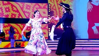 Tito Díaz, el malambista que acompaña a Viviana Saccone, se dio el gusto de bailar con su hermana