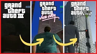 Evolution of Jumping from the Highest Buildings in GTA games [GTA 3,VC,SA,IV,V]