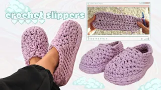 Quick Crochet Slippers! So chunky ☁