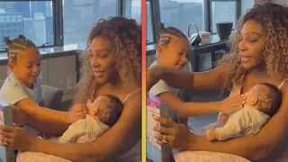 Watch Serena Williams' Daughter Olympia THRIVE as a Big Sister