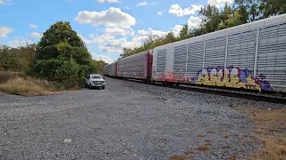 (Triple Train Meet Is In The House!) CSX Triple Meet Blares In Point Of Rocks, MD