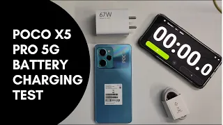 Poco x5 pro 5g battery charging test | 67W Fast Charger