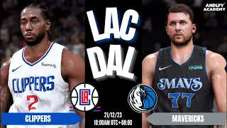 CLIPPERS vs MAVERICKS | FULL GAME SIMULATION | NBA 2K24 ULTRA REALISTIC GRAPHICS