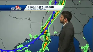 Nice Sunday, potential for strong storms Monday