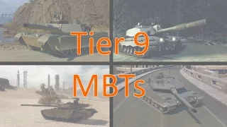 Tier 9 MBTs in Armored Warfare: Challenger 2, T-90MS, M1A2 Abrams, Leopard 2A6