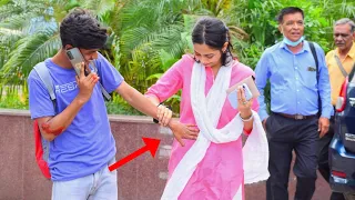 Touching Strangers Waist 😱 prank || Pappu Prankster