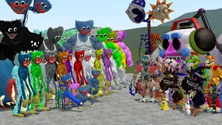 ALL FNAF 1-9 SECURITY BREACH ANIMATRONICS VS ALL HUGGY WUGGY COLORS AND AMALGAMATIONS In Garry's Mod