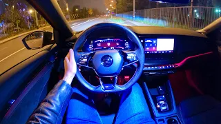 New SKODA OCTAVIA RS (2021) - NIGHT POV test drive & FULL REVIEW (245 HP TSI)