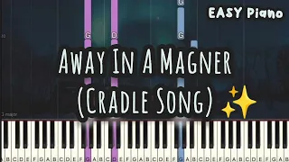 Away in A Manger (Cradle Song) Christmas Carol | X'mas Song (Easy Piano, Piano Tutorial) Sheet