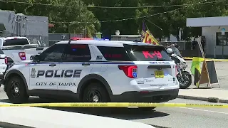 Raw video from the scene where 2 people are dead after a shooting in Tampa