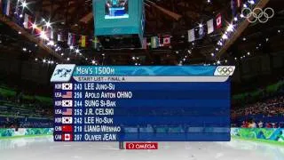 Men's 1500M Short Track Speed Skating Final - Vancouver 2010 Winter Olympic Games