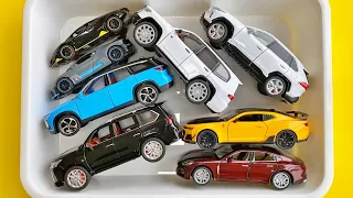 Box Full Of Diecast Cars - Lamborghini, Bugatti, Nio, Lexus, Toyota, Chevrolet, Porsche