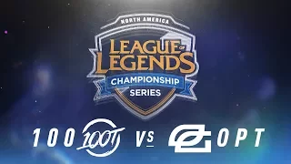 100 vs. OPT - Week 1 Day 1 | NA LCS Spring Split | 100 Thieves vs. OpTic Gaming (2018)