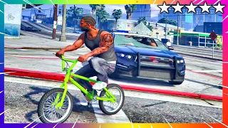 GTA 5 Police Chase - Best Bicycle - BMX | GTA V Five Star Cop Battle Funny Moments
