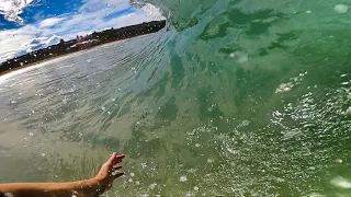 Surfing a Fun Shallow Beach Break Sandbar | POV Surf (raw🐩)
