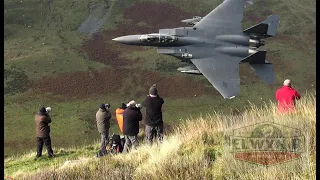 Four-ship F-15 Eagles Low-Level Mach-Loop!!