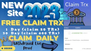 New Free Earning Site 2023 | Claim (TRX) Every 5 Minute Free