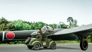 零式戰機被國軍小隊偷走，日軍長官架吉普車去追，結果被隊長一腳踹飛！【抗日】