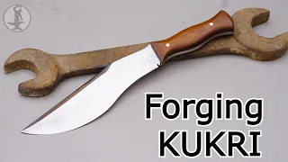 Forging KUKRI Knife From Rusty Wrench