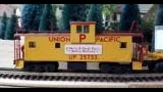 Union Pacific Spine Car Train on Beams Pass